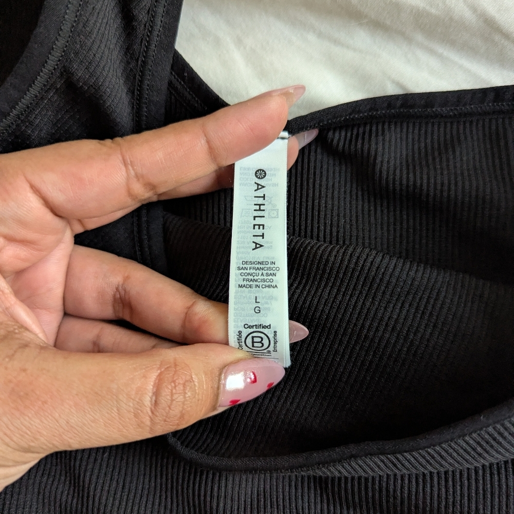 Athleta Ribbed One-Shoulder Bra - Picture 3 of 4